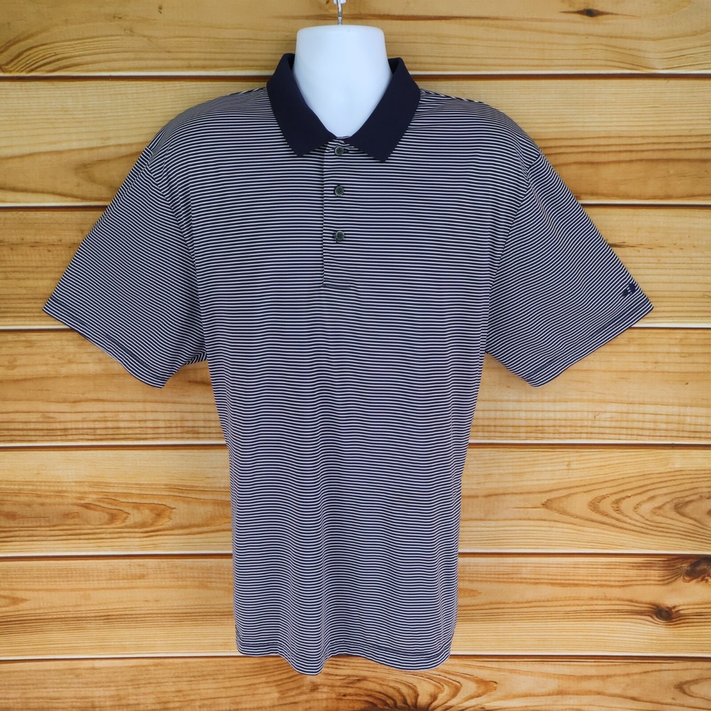 Grand Slam Performance Activewear Polo Shirt Mens Size‎ XXL Blue White Striped